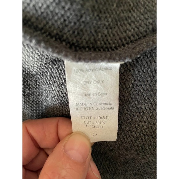 Whisper Womens Button-Up High Neck Sweater Duster Long Sleeve Size S Gray - Picture 9 of 10